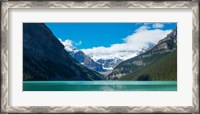 Framed Lake Louise with Canadian Rockies in the background, Banff National Park, Alberta, Canada