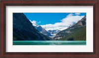 Framed Lake Louise with Canadian Rockies in the background, Banff National Park, Alberta, Canada