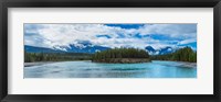 Framed Clouds over mountains, Athabasca River, Icefields Parkway, Jasper National Park, Alberta, Canada