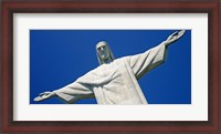 Framed Low angle view of the Christ The Redeemer, Corcovado, Rio De Janeiro, Brazil