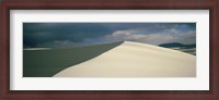 Framed Hill of White Sands with Stormy Skies