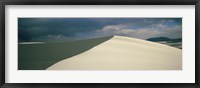 Framed Hill of White Sands with Stormy Skies