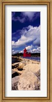 Framed Lighthouse at the coast, Big Red Lighthouse, Holland, Michigan, USA