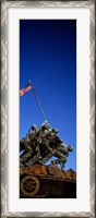 Framed Iwo Jima Memorial at Arlington National Cemetery, Arlington, Virginia, USA