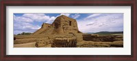 Framed Close up of church ruins, Pecos National Historical Park, New Mexico, USA