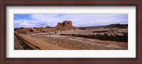 Framed Landscape view of church ruins, Pecos National Historical Park, New Mexico, USA