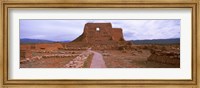 Framed Church ruins in Pecos National Historical Park, New Mexico, USA
