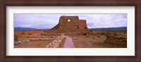 Framed Church ruins in Pecos National Historical Park, New Mexico, USA