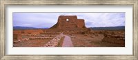 Framed Church ruins in Pecos National Historical Park, New Mexico, USA