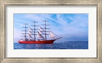 Framed Tall ship regatta in the Baie De Douarnenez, Finistere, Brittany, France