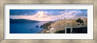 Framed Town at the waterfront, Santorini, Cyclades Islands, Greece