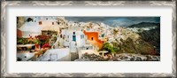 Framed Storm cloud over the Santorini, Cyclades Islands, Greece