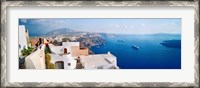 Framed High angle view of a town at coast, Santorini, Cyclades Islands, Greece