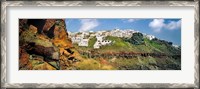 Framed Houses on a hill, Santorini, Greece