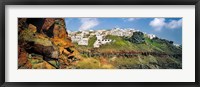 Framed Houses on a hill, Santorini, Greece