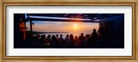 Framed People looking at sunset, Santorini, Cyclades Islands, Greece