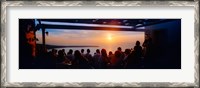 Framed People looking at sunset, Santorini, Cyclades Islands, Greece