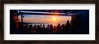 Framed People looking at sunset, Santorini, Cyclades Islands, Greece