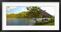 Framed Picnic area at pond, Las Terrazas, Pinar Del Rio Province, Cuba