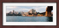 Framed Skyscrapers at the waterfront, McMahons Point, Sydney Harbor Bridge, Sydney Harbor, Sydney, New South Wales, Australia 2012