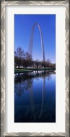 Framed Gateway Arch reflecting in the river, St. Louis, Missouri, USA