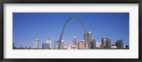 Framed Gateway Arch with city skyline in the background, St. Louis, Missouri
