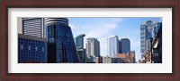 Framed Downtown skylines of Nashville, Tennessee, USA 2013