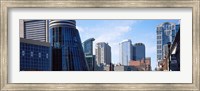 Framed Downtown skylines of Nashville, Tennessee, USA 2013