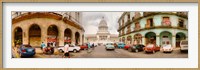 Framed Street View of Government buildings in Havana, Cuba
