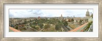 Framed Aerial View of Government buildings in Havana, Cuba