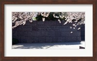 Framed Inscription of FDR's new deal speech written on stones at a memorial, Franklin Delano Roosevelt Memorial, Washington DC, USA