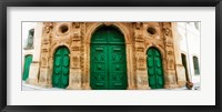 Framed Facade of the Sao Francisco Church and Convent of Salvador in Pelourinho, Salvador, Bahia, Brazil