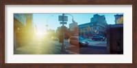 Framed Delancey Street at sunrise, Lower East Side, Manhattan, New York City, New York State, USA