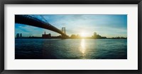 Framed Suspension bridge over a river, Williamsburg Bridge, East River, Lower East Side, Manhattan, New York City, New York State