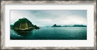 Framed Small island in the ocean, Niteroi, Rio de Janeiro, Brazil