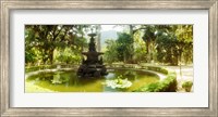 Framed Fountain in a botanical garden, Jardim Botanico, Corcovado, Rio de Janeiro, Brazil