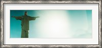 Framed Low angle view of Christ The Redeemer, Corcovado, Rio de Janeiro, Brazil