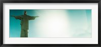 Framed Low angle view of Christ The Redeemer, Corcovado, Rio de Janeiro, Brazil