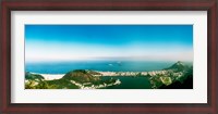 Framed Aerial view of a coast, Corcovado, Rio de Janeiro, Brazil