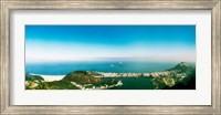 Framed Aerial view of a coast, Corcovado, Rio de Janeiro, Brazil