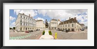 Framed Nicephore Niepce Statue at town square, Port Villiers Square, Chalon-Sur-Saone, Burgundy, France