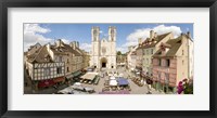 Framed Saint-Vincent De Chalon-Sur-Saone cathedral, Chalon-Sur-Saone, Burgundy, France