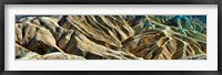 Framed Rock formation on a landscape, Zabriskie Point, Death Valley, Death Valley National Park, California