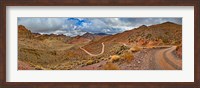 Framed Road passing through landscape, Titus Canyon Road, Death Valley, Death Valley National Park, California, USA