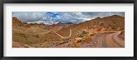 Framed Road passing through landscape, Titus Canyon Road, Death Valley, Death Valley National Park, California, USA