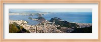 Framed Aerial view of  Guanabara Bay, Rio De Janeiro, Brazil