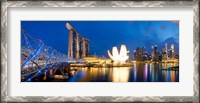 Framed Bridge across the river, Helix Bridge, Marina Bay Sands, Art Science Museum, Singapore City, Singapore