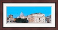 Framed St. Peter's Basilica in Vatican City, Ponte Sant Angelo, Rome, Lazio, Italy