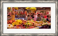Framed Fruits at market stalls, La Boqueria Market, Ciutat Vella, Barcelona, Catalonia, Spain