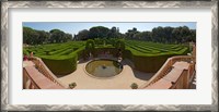 Framed High angle view of a formal garden, Horta Labyrinth Park, Horta-Guinardo, Barcelona, Catalonia, Spain